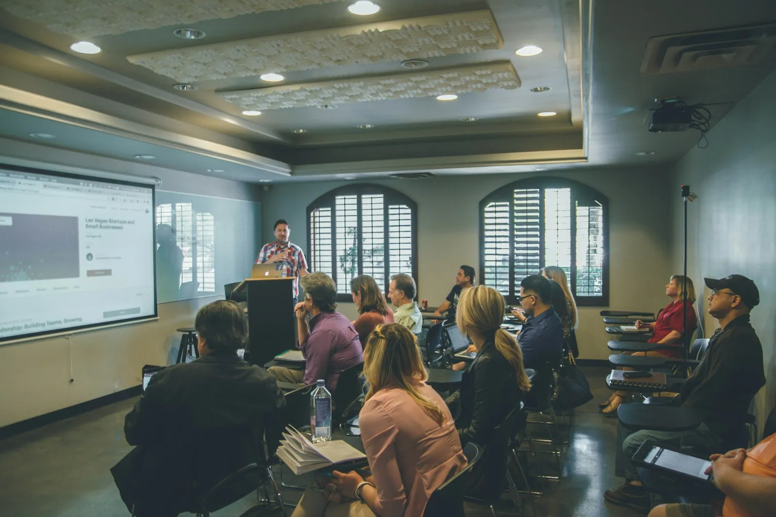 Students in a classroom training session